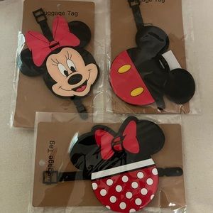 Disney Mickey and Minnie luggage tags set of 3